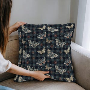 Butterfly Woven Cushion, Decorative Pillows, Boho Home Decor, Aesthetic Throw Pillows, Cozy Accent Pillows, Gift for Her, Bed and Living