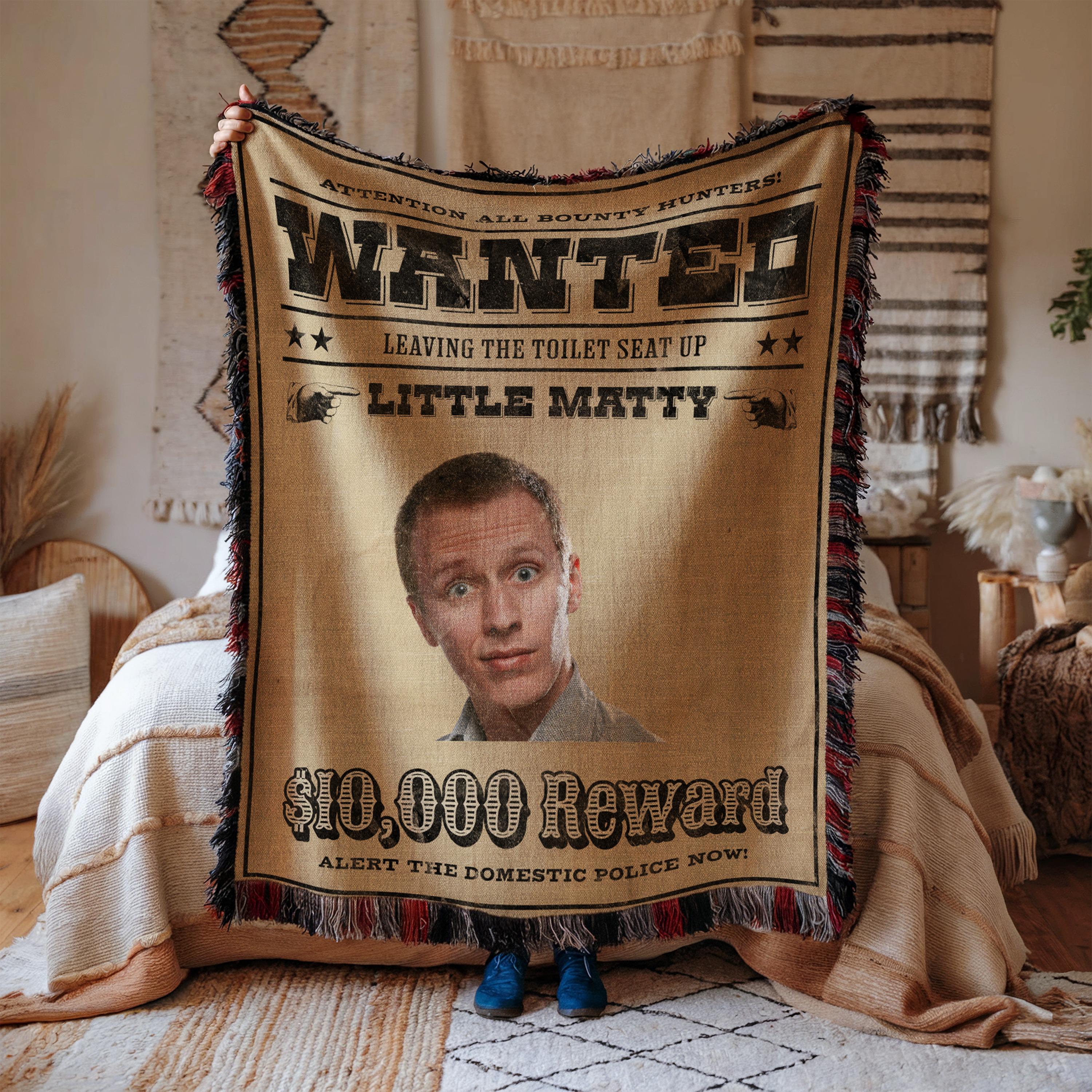 Wanted Poster Woven Blanket, Funny Tapestry - Etsy