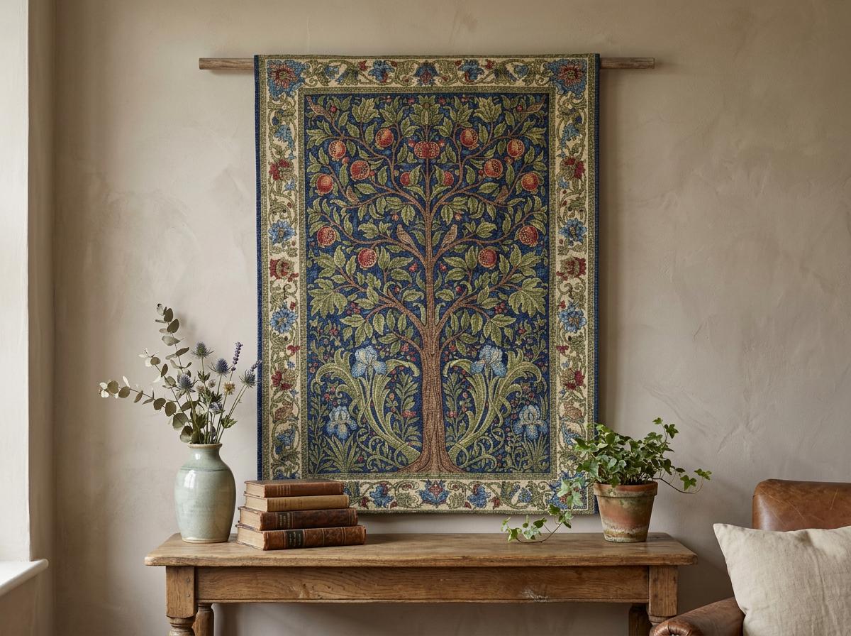 Morris Tree of Life Woven Tapestry, Floral Wall Hanging - Etsy Israel