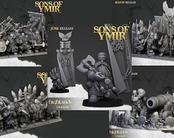 Fantasy Dwarf army Bundle, Fantasy, 28mm/32mm 3D resin printed for wargaming.