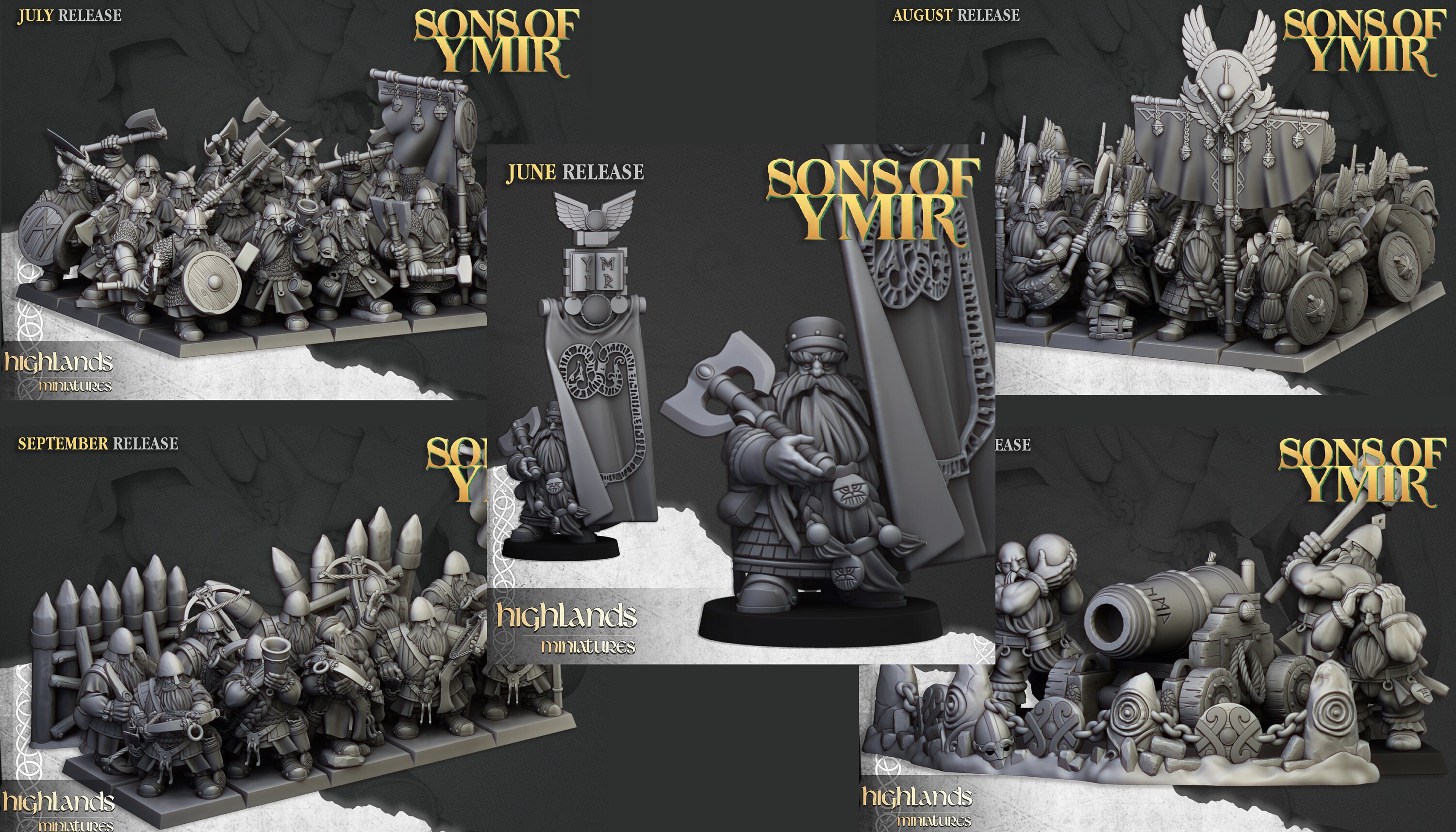 Fantasy Dwarf Army Bundle, Fantasy, 28mm/32mm 3D Resin Printed for 