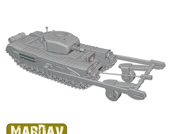 Churchill Mk.IV AVRE with Mine Roller (British)