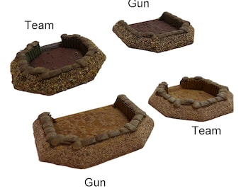 Sandbagged emplacements