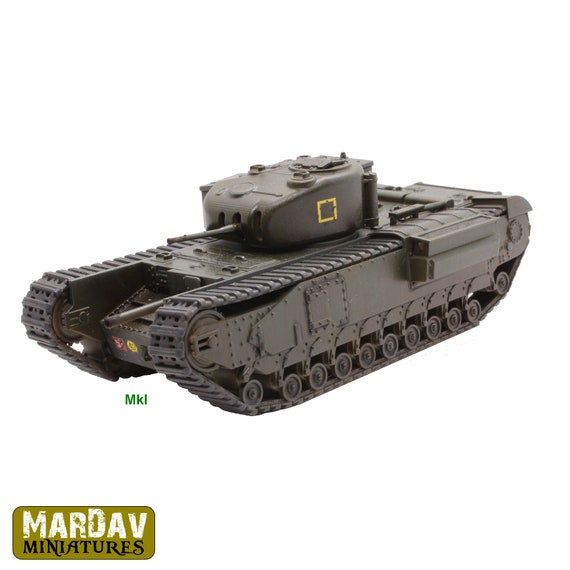 British Churchill Tank all Marks, World War Two, 28mm/20mm/15mm 1/56, 1/72,  1/100 3D Resin Printed for Wargaming, Bolt Action Etc -  Canada