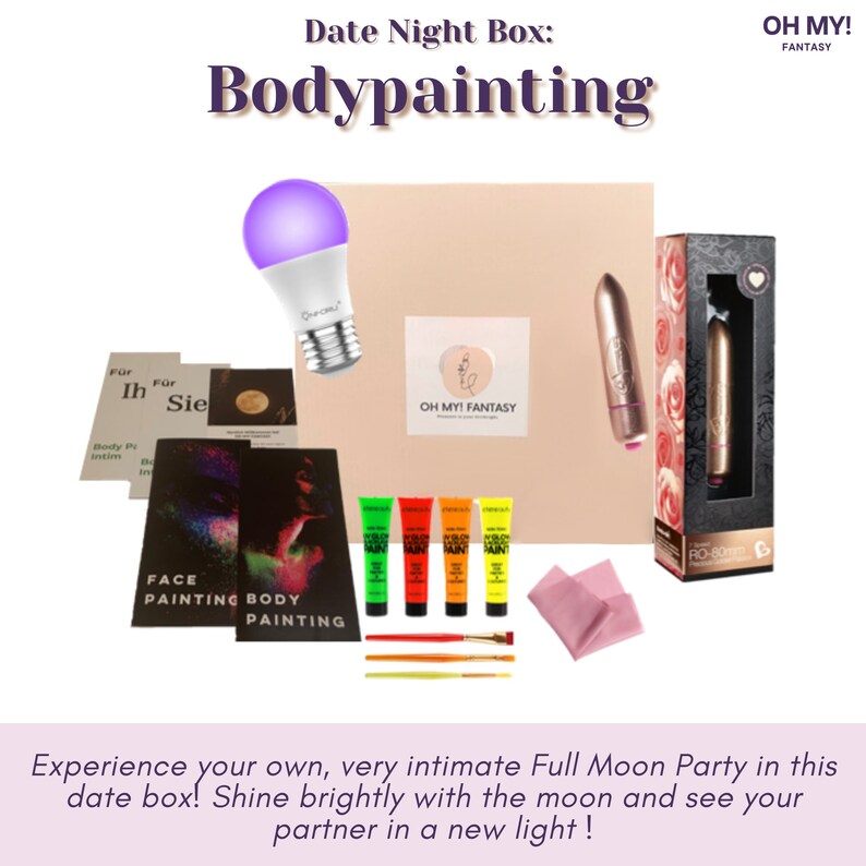 Date Night Box Body Painting Intimate Body Painting Kit Etsy Denmark