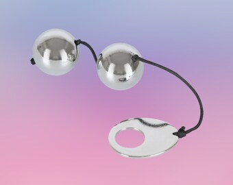 Ben Wa Balls, Metall Liebeskugeln, Kegel Balls, Vaginal balls with weight, 110 g, 3 cm Ø, für Expertinnen, heavy orgasm balls