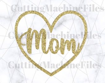 Mamá en el corazón Svg / PNG, feliz día de la madre SVG / PNG, Topper de cupcakes del Día de la Madre SVG / PNG, Strawberry Topper Svg, Strawberry Box Topper Svg / Png