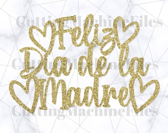 Feliz Dia de la Madre Strawberry Box Toppers SVG/PNG, Decoraciones en Español, Spanish Mother&#39;s Day Toppers Svg
