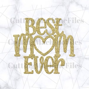 Mejor mamá nunca SVG/PNG, Día de la madre Cupcake Topper SVG/Png, Strawberry Topper Svg, Strawberry Box Topper Svg/Png