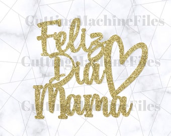 Feliz Dia Mama Heart Strawberry Box Toppers SVG/PNG, Decoraciones en Español, Spanish Mother&#39;s Day Toppers Svg