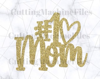 No. 1 Mamá con Corazón SVG / PNG, Día de la Madre Cupcake Topper SVG / Png, Día de la Madre Svg, Strawberry Topper Svg, Strawberry Box Topper Svg / Png