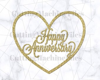 Feliz Aniversario Corazón Svg, San Valentín SVG/PNG, Aniversario Topper SVG/Png, Día de San Valentín Svg, Strawberry Topper Svg, Floral Topper Svg/Png