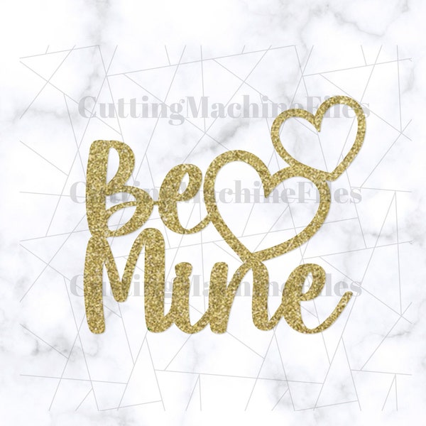 Be Mine Double Heart Valentine SVG/PNG, Valentine's Day Cupcake Topper SVG/Png, Valentines Day Svg, Valentines Day Cake Topper Svg