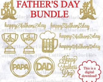 Paquete del Día del Padre SVG/PNG, Cupcake Topper del Día del Padre SVG/Png, Topper de Fresa Svg, Topper de Caja de Fresa Svg/Png