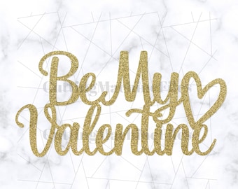 Sé mi Valentín SVG/PNG, Adorno para cupcakes de San Valentín SVG/Png, Svg del Día de San Valentín, Adorno para tarta de San Valentín Svg, Adorno de fresa Svg