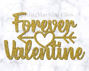 Forever Valentine Cupidos Flecha SVG/PNG, Flor de San Valentín Topper SVG/Png,Día de San Valentín Svg,Día de San Valentín Topper Svg,Fresa Topper Svg