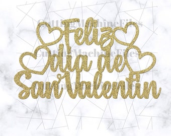 Feliz Dia de San Valentin, Strawberry Box Toppers SVG/PNG, Decoraciones en Español, Toppers del Día de San Valentín Español Svg, San Valentín