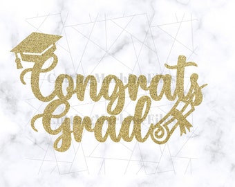 Clase de 2026 SVG/PNG, ¡Felicidades, Graduación! SVG, Archivo de corte Cricut, Adorno para cupcakes y pasteles, Adorno de fresa SVG