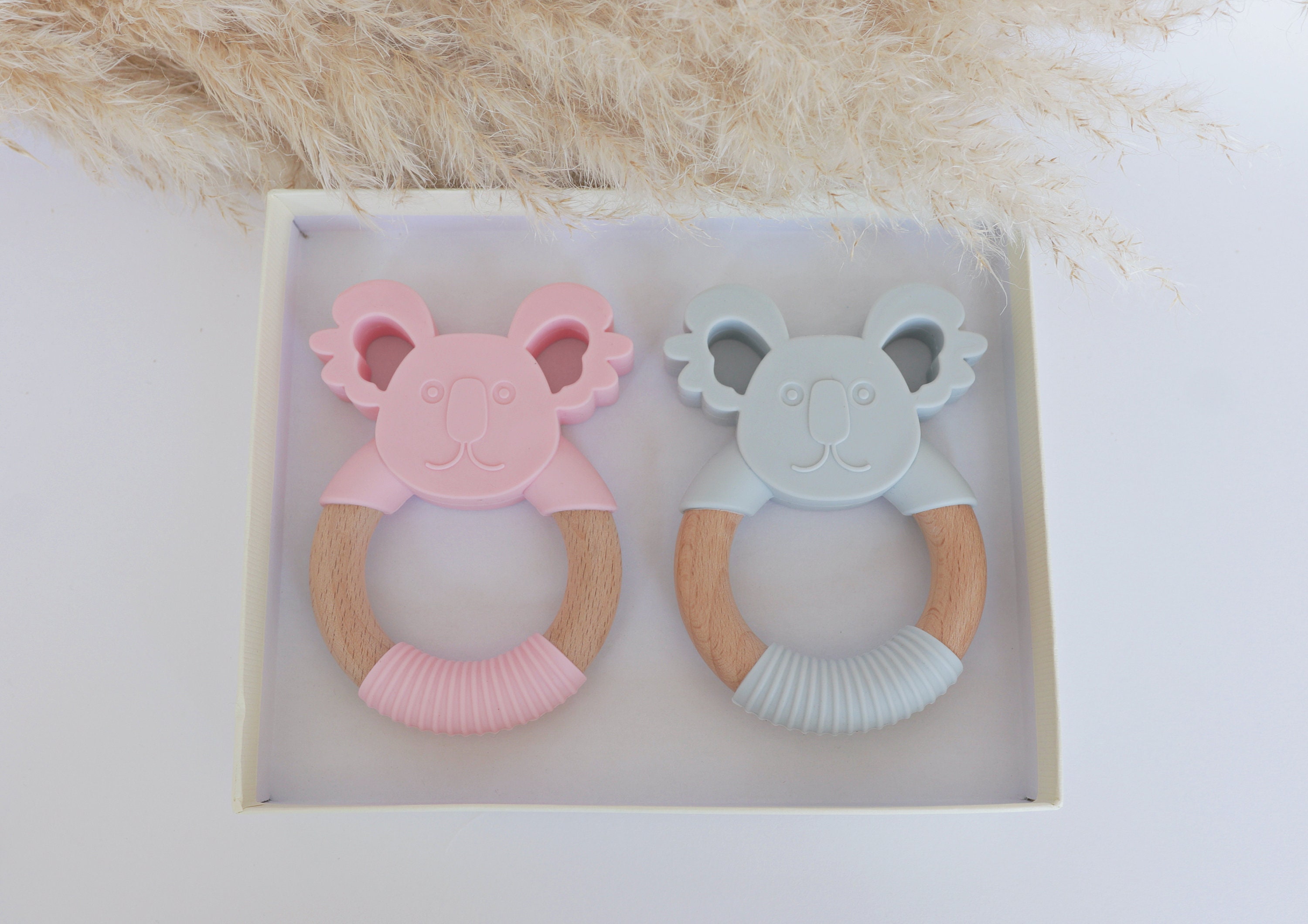 Gift For Twins Boy and Girl/Twin Baby Shower Gift/Silicone Etsy