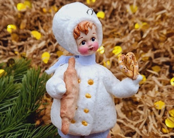 PICCOLO CHEF, Regalo per pasticcere, giocattoli in cotone filato, giocattoli per l'albero di Natale, regalo per fratelli, regalo per gemelli, ornamento da appendere.