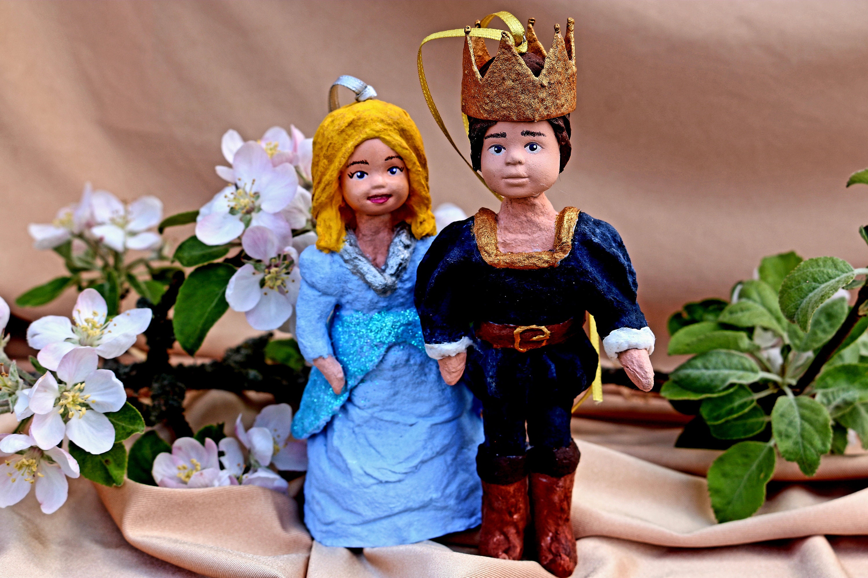 Weihnachten 2022 Aschenputtel Aschenputtel und Prinz Watte weihnachten handgemachte Etsy