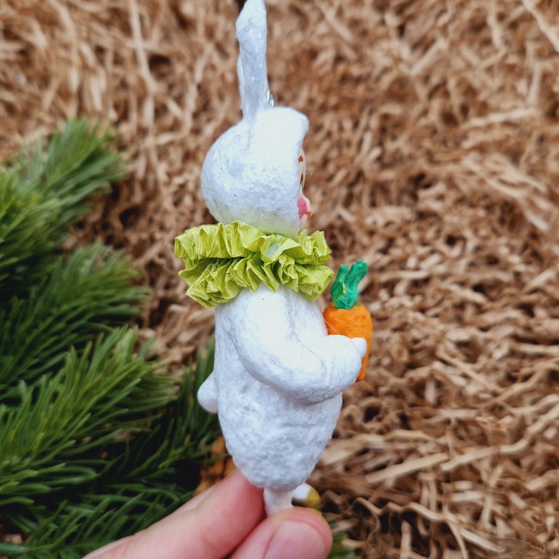 Conejitos, decoración del árbol de Navidaddecoración de Pascua, adorno colgante, juguetes de algodón hilado. imagen 7