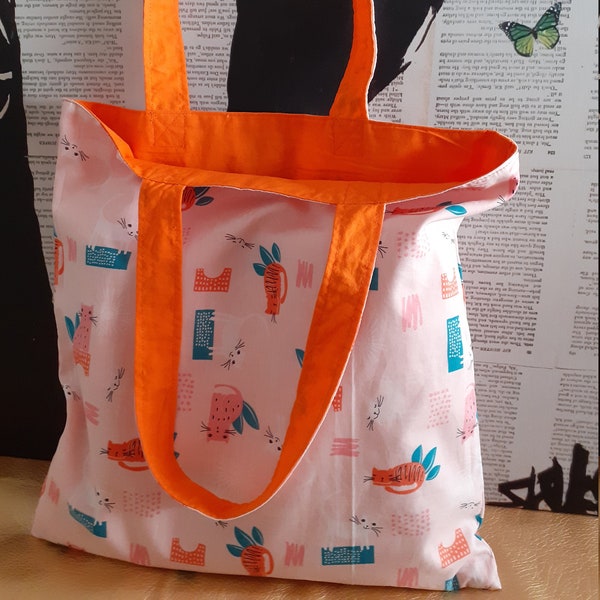 Tote bag (sac fourre-tout) réversible chats