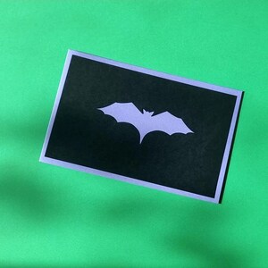 Biglietto pieghevole Paesaggio di Halloween "Pipistrello viola"