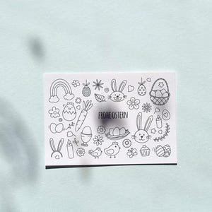 Set di 3 cartoline da colorare "Cuties"