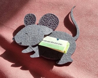 Money gift mouse made of felt