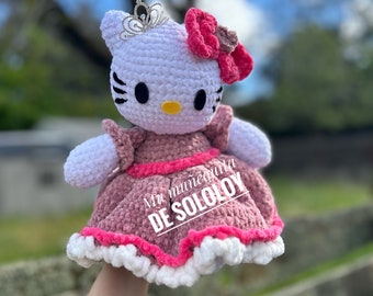 Kitty princess plushie/ kitty crochet amigurumi doll