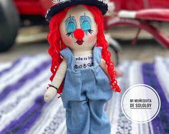 Payasa Chicana doll/chola doll/ chola merch/mexican doll /Pachuco/ art doll