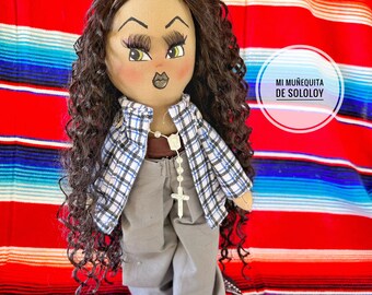 Chicana doll/chola doll/ chola merch/mexican doll /Pachuco