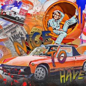 Porsche 914 Pop Art Print – Giclée Druck A3+ auf Museumspapier – Luc Best Edition