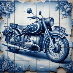Originale LUC BEST, "Delfter BMW", Giclée, Edizione limitata, 33 x 49 cm Carta da museo
