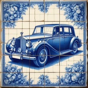 Originale LUC BEST, "Delfter Rolls Royce ", Giclée, Edizione limitata, 33 x 49 cm Carta da museo