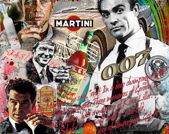 Sean Connery James Bond Art: stampa giclée in edizione limitata