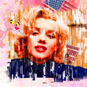 Original LUC BEST, "Legend Marilyn", Giclée, Limited Edition, 33 x 49 cm Musei-Carta