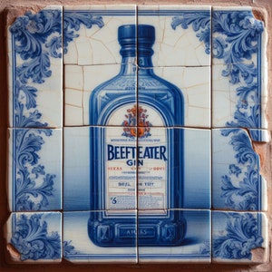 Originale LUC BEST, "Delfter Gin", Giclée, Edizione limitata, 33 x 49 cm Carta da museo