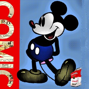 Originale LUC BEST, "Mickeys Campbell", Giclée, Limited Edition, 33 x 49 cm Musei-Carta