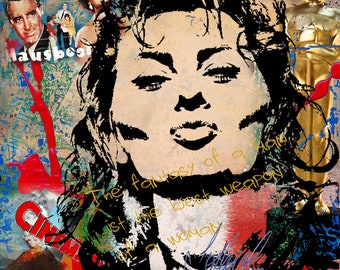 Luc Sophia Giclée, retrato de arte pop urbano de edición limitada