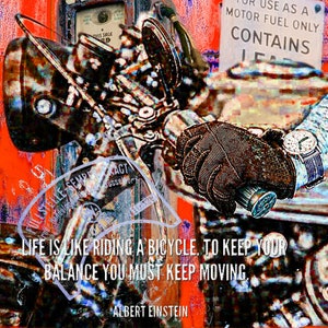 Originale LUC BEST, "Motociclismo", Giclée, Edizione Limitata, 33 x 49 cm Musei-Carta