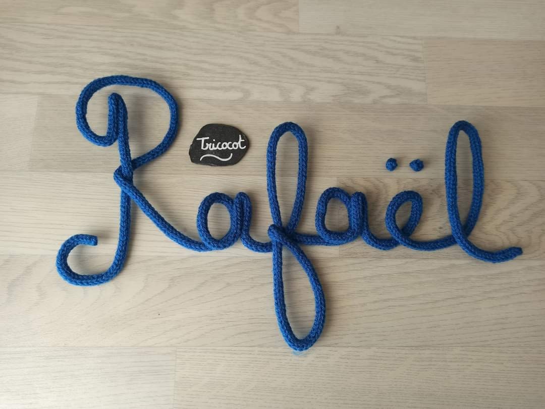 Prénoms en Tricotin Faits Main