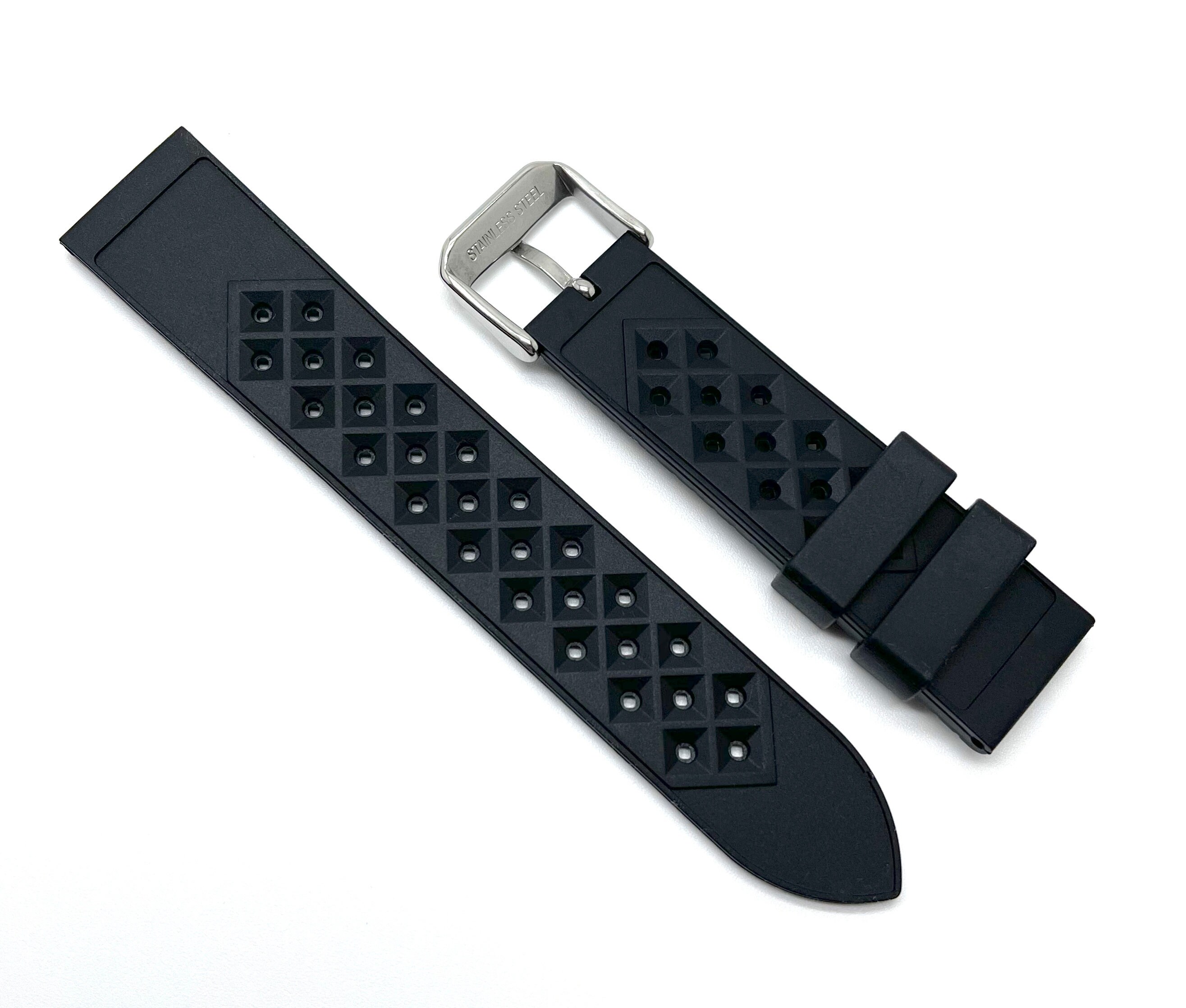 18mm Black Silicone Rubber Tropic Vintage Style Divers Watch Etsy Canada