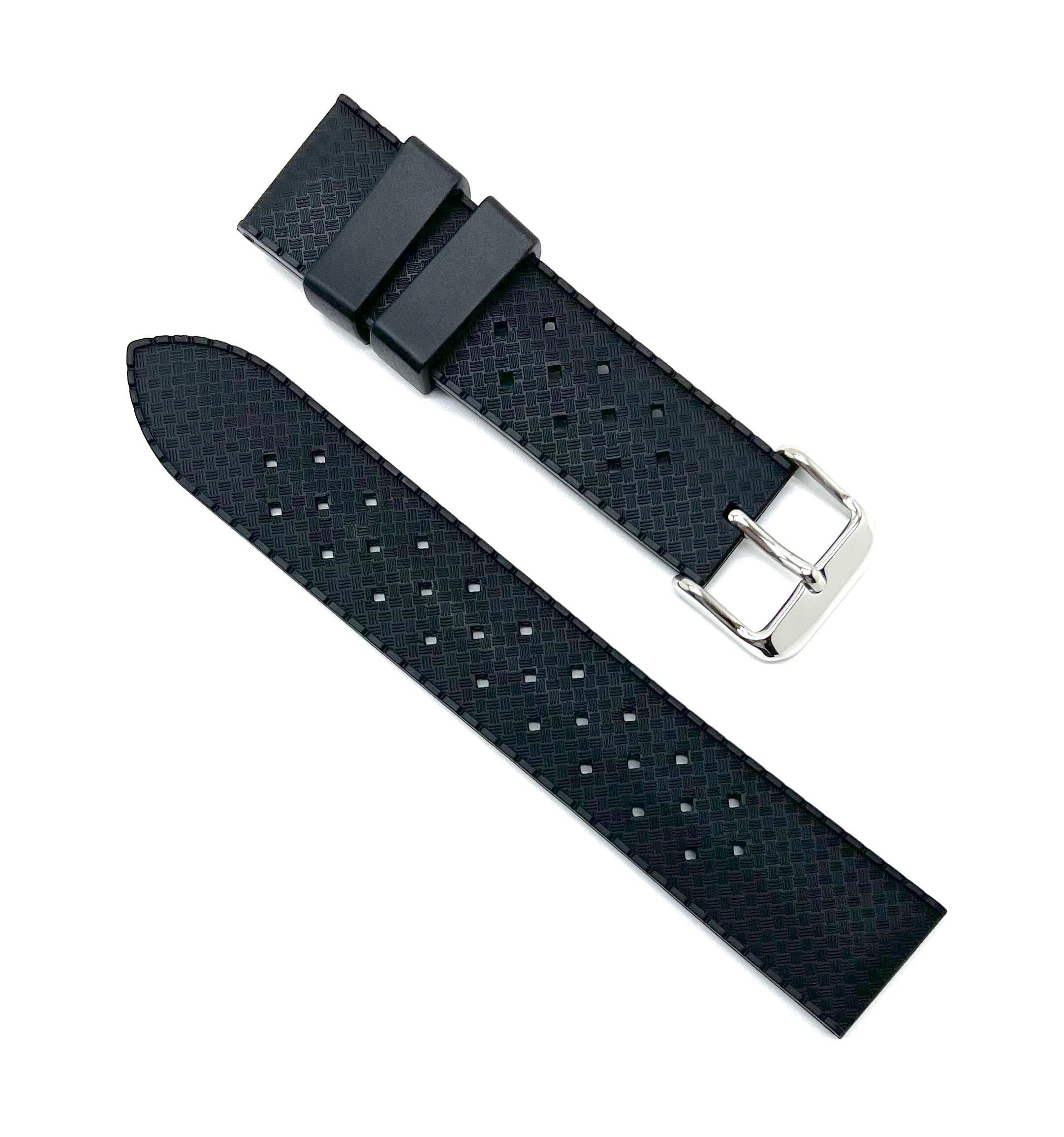 18mm Black Silicone Rubber Tropic Vintage Style Divers Watch Etsy Canada