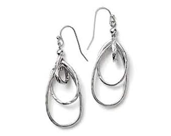 LS-2 Lia Sophia Fashion Jewelry Free Flyer Earrings in Silver RV36