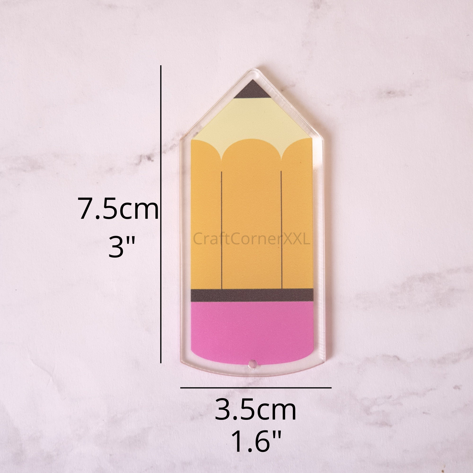 Pencil Blank Acrylic Keychain, Custom Teacher's Gift, Pencil Blank