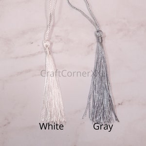 3.2, Bookmark Tassels Silk, Craft Tassels, decorative tassel, tassel for earring, High Quality tassel, Silky Mala Tassels, Craft Supplies image 8