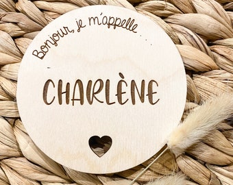 Personalized wooden card | birth gift | Baby milestone card | Birth gift | Baby photo