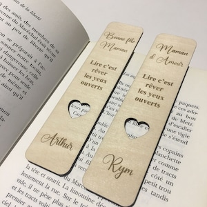 Personalized Wooden Heart Bookmark | Bookmark | gift idea | personalized gift